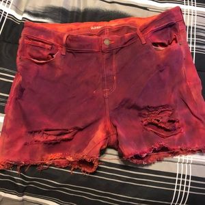 Distressed shorts